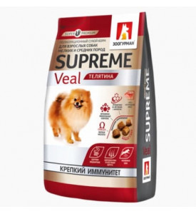 Zoogurman, Supreme Veal, корм д/собак собак мелких и средних пород (телятина)
